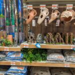 Aquarium supplies in a pet store